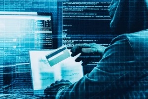 hacker using the stolen credit card
