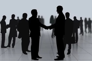 business people shaking hands