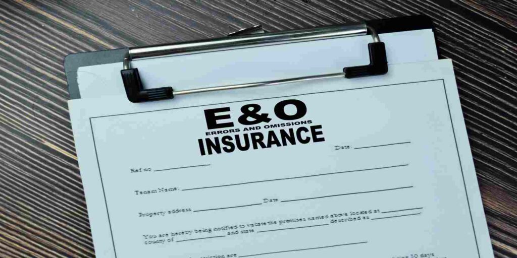 Errors and Omissions Insurance Written on Document