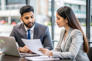 Experts Conducting Insurance Risk Review for A Business