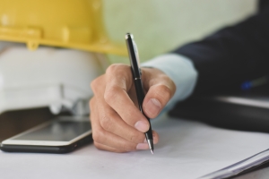 Government Contractor Insurance Policy in His Office