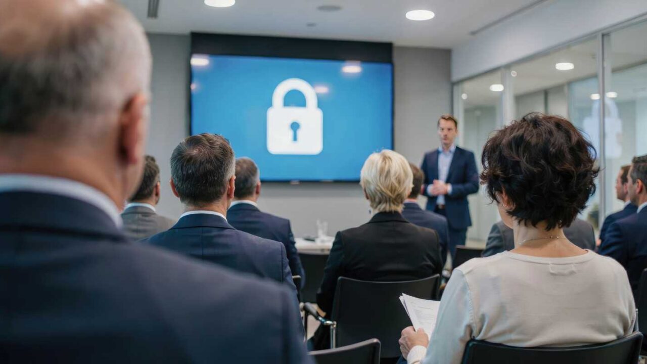 Attendees Listening to Strategies in Cybersecurity Training Session